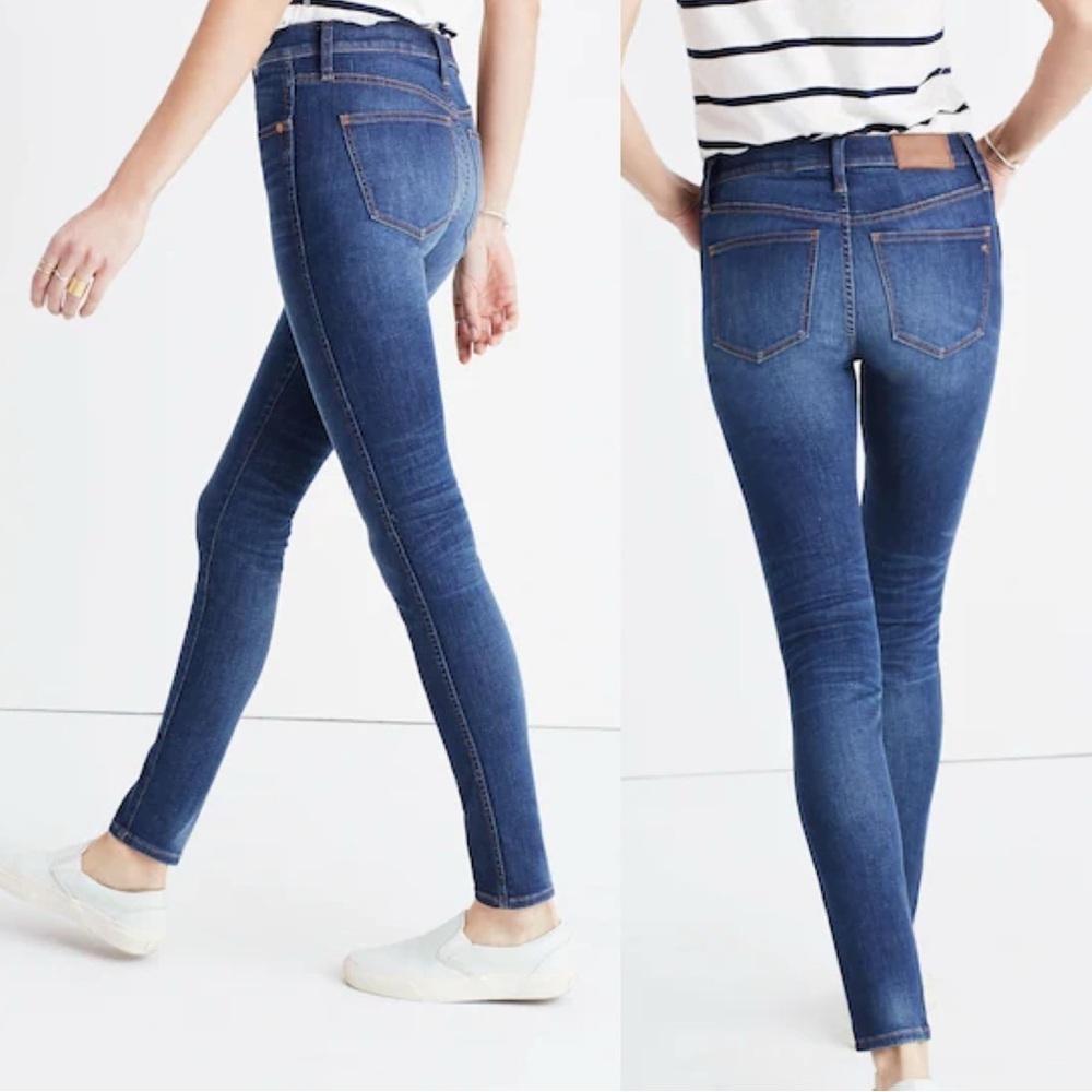 Madewell 9" High Rise Skinny Denim Jeans in Polly Wash
